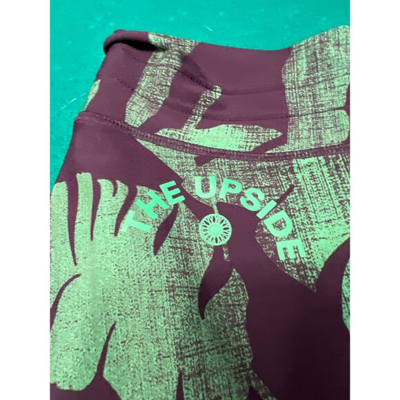The Upside Women’s Tropical Palm Print Leggings High Rise Activewear Size S - Picture 2 of 5
